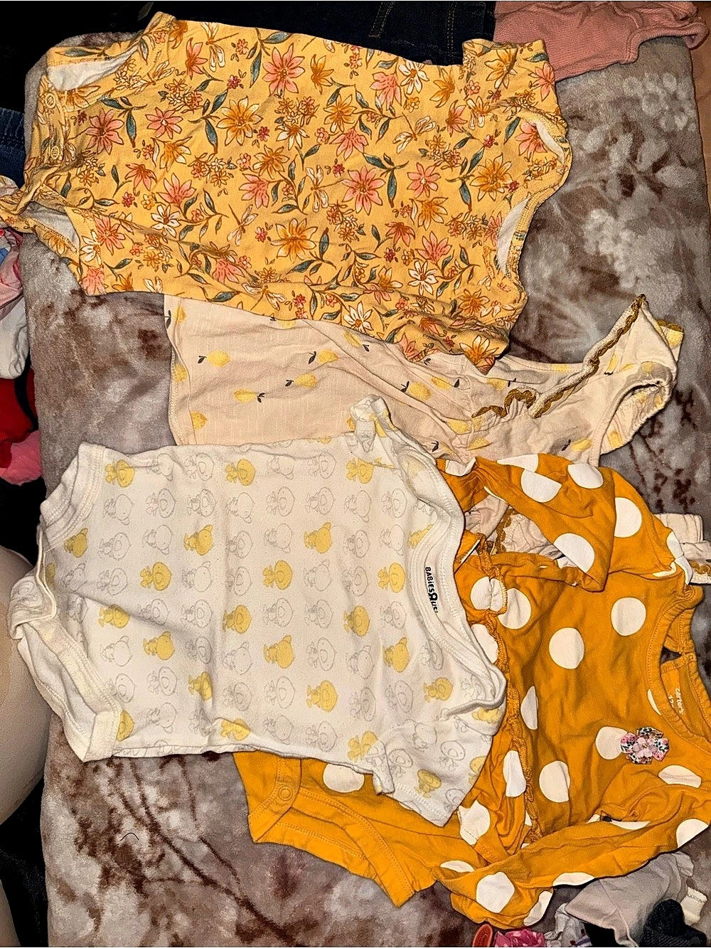 Carter's Baby Bodysuit & Dress Set Orange Yellow Baby 12M